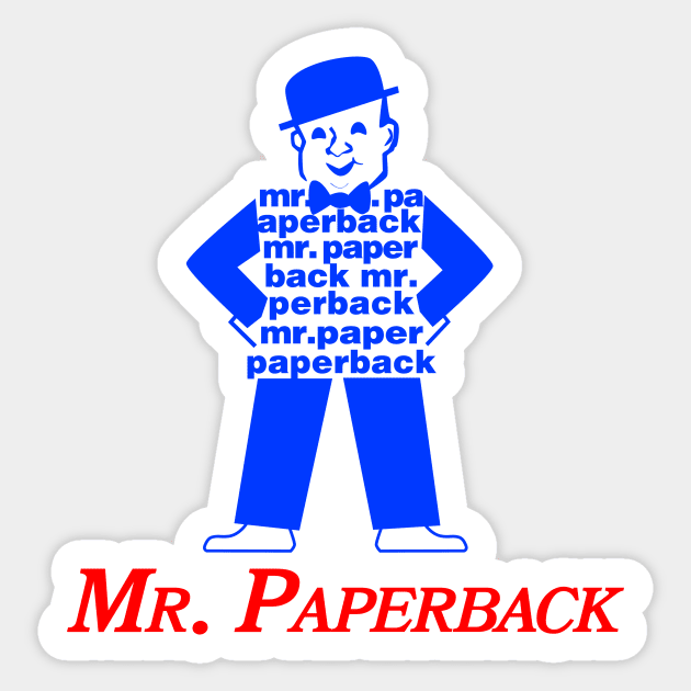 Mr. Paperback Sticker by carcinojen